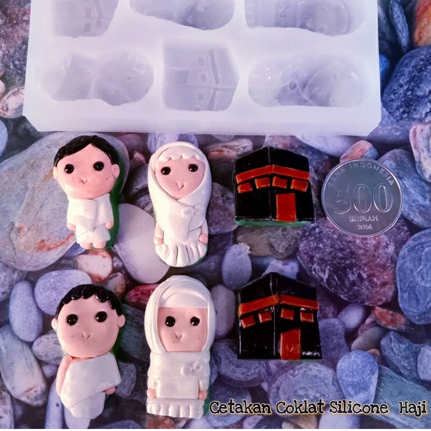 cetakan coklat silikon haji /umroh 6 Lubang