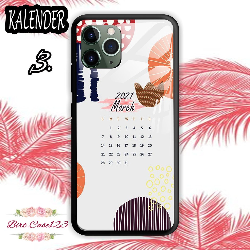 Softcase back case glass Kaca KALENDER Oppo A1K A3S A5S A7 A12 A11K F9 A5 A9 A11 A15 A31 A8 BC2923