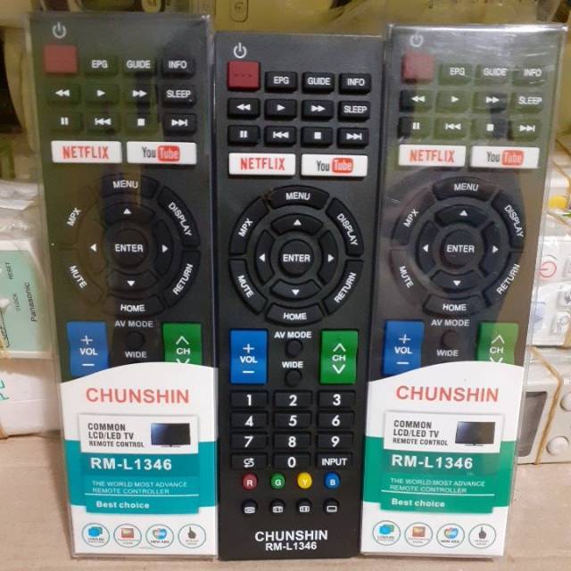 REMOTE REMOT TV SHARP  LCD LED SMART NETFLIX YOUTUBE ORIGINAL CHUNSHIN