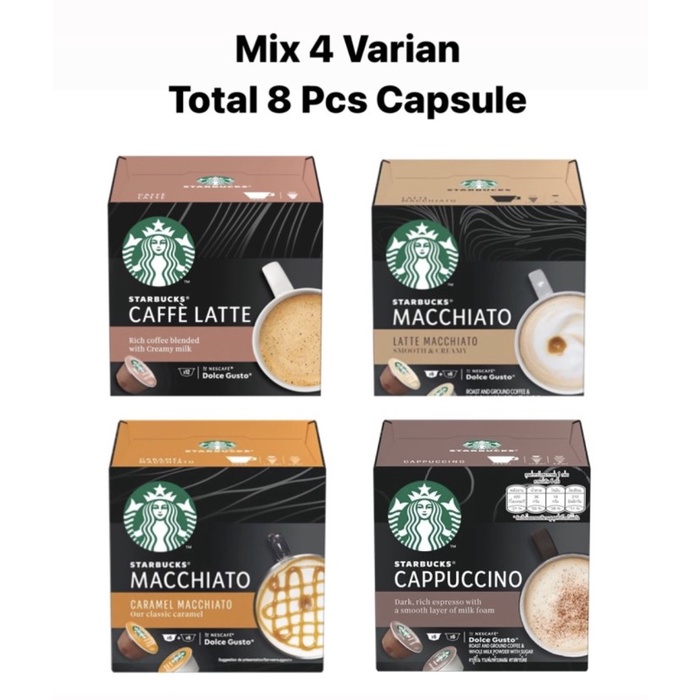 

[BISA COD] Nescafe Dolce Gusto NDG Starbucks Coffee Capsule - Mix 4 Varian