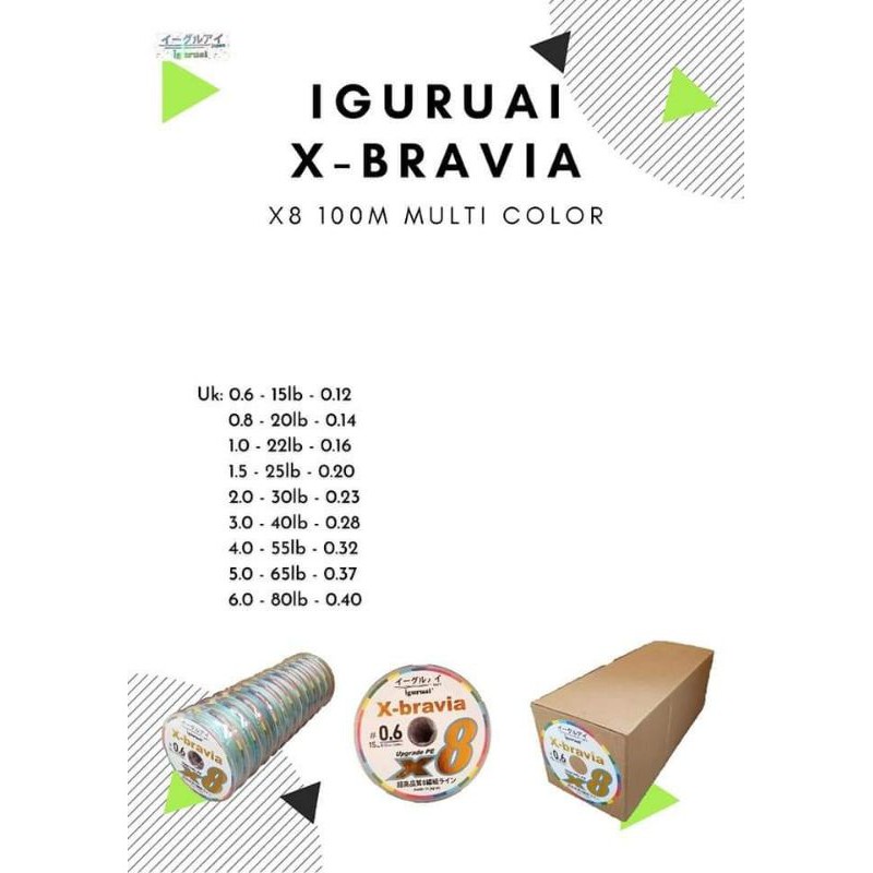 PE. IGURUAI X-BRAVIA X8 (Color MULTICOLOR)