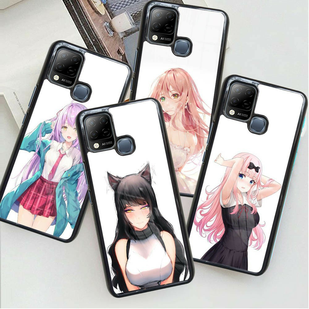 [R158] Case Glossy INFINIX SMART 4  5 SMART 6 3GB SMART 6 2GB SMART HD HOT 9 PLAY ANIME GIRL