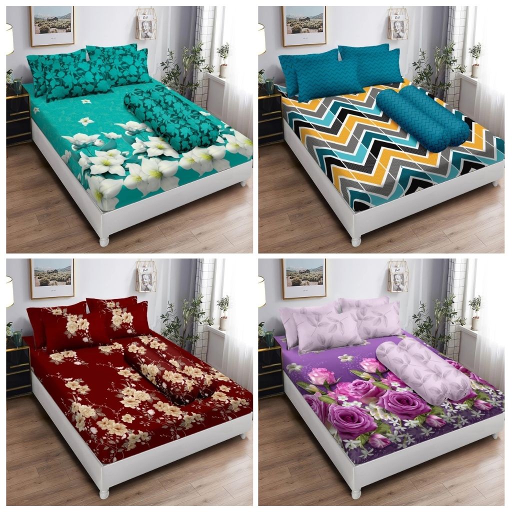 RC Lady Rose Sprei Flat  Ladyrose B2 Extra Size 200x200 cm Tinggi 20 cm Terbaru Motif Sarah Vania Ferren Jayden