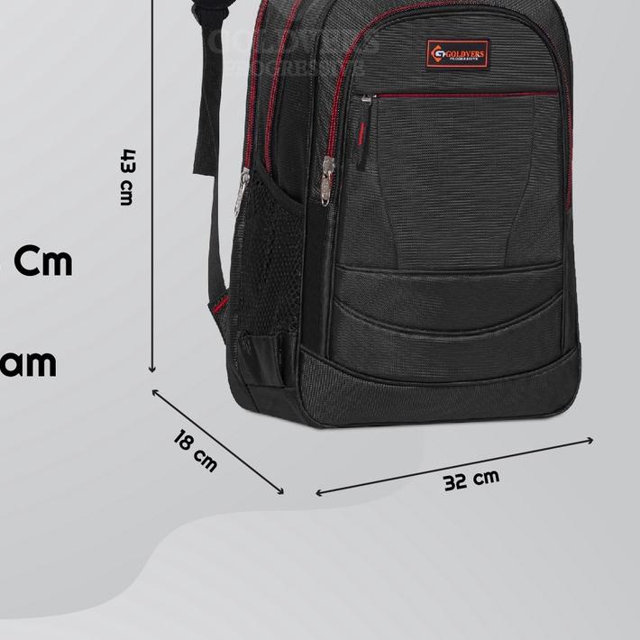 ✻ Goldvers Tas Ransel Pria Tas Laptop Backpack Up To 14 inch Ori Import Free Raincover - Goldiesbags