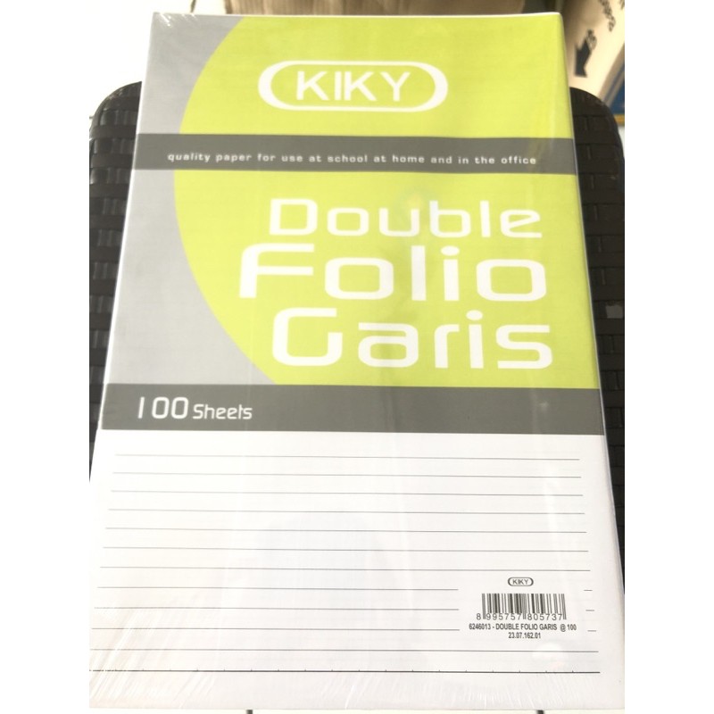 Jual Double Folio Bergaris Kiky ( Isi 100 Lembar) / Kertas Double Folio ...