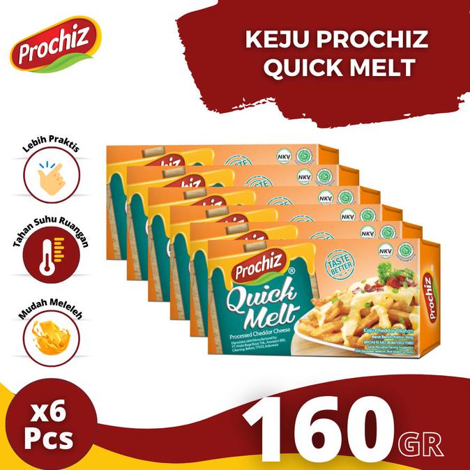 

Keju PROCHIZ Quick Melt 160 gr Paket 6 pcs