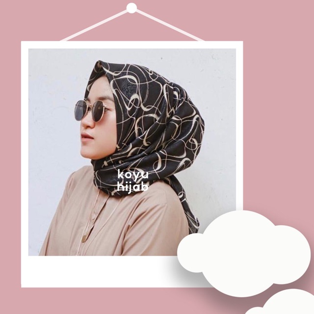 Koyu Hijab Segiempat Shiela Luxury Vembos