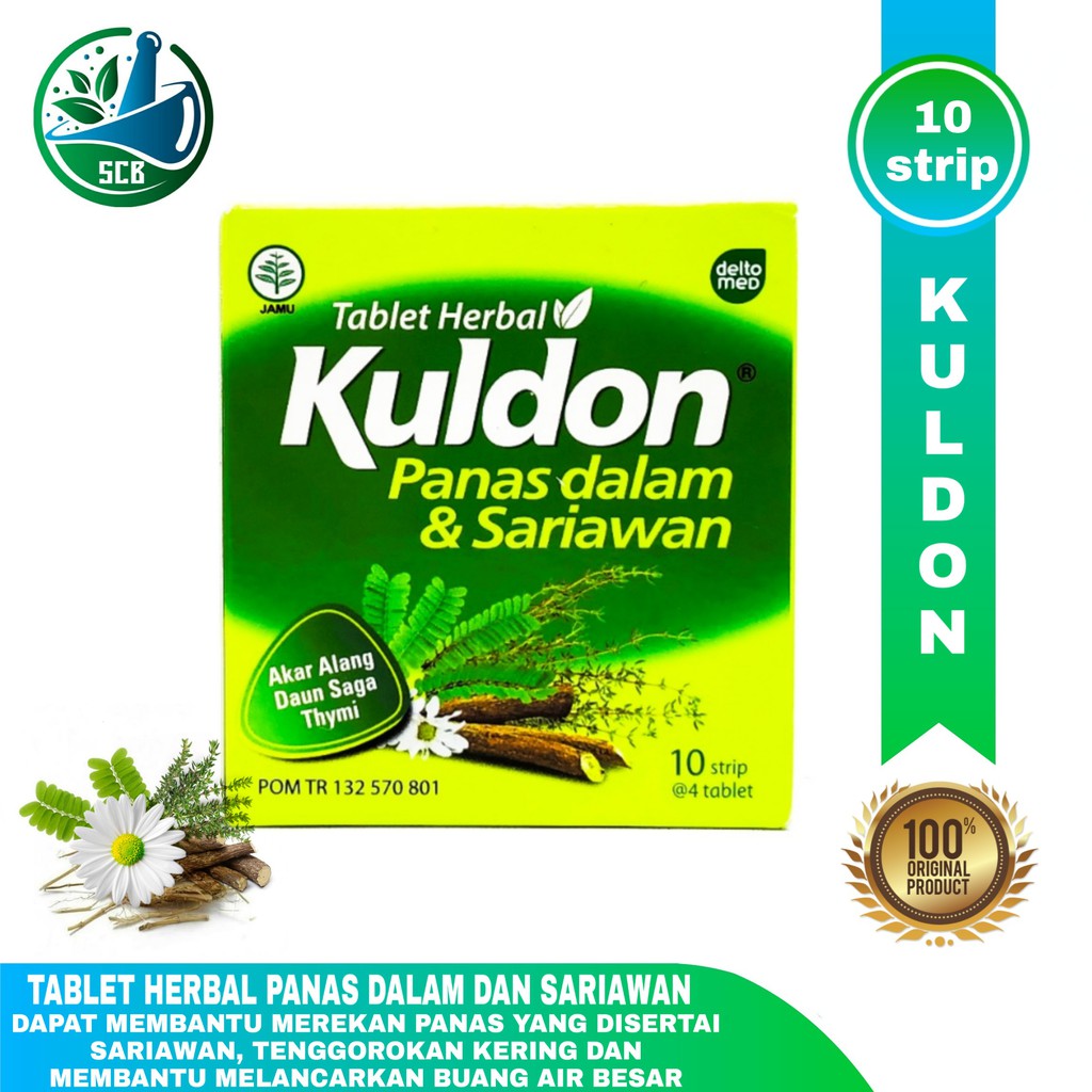 Kuldon Strip / Kuldon Panas Dalam & Sariawan (Isi 4 Tablet)