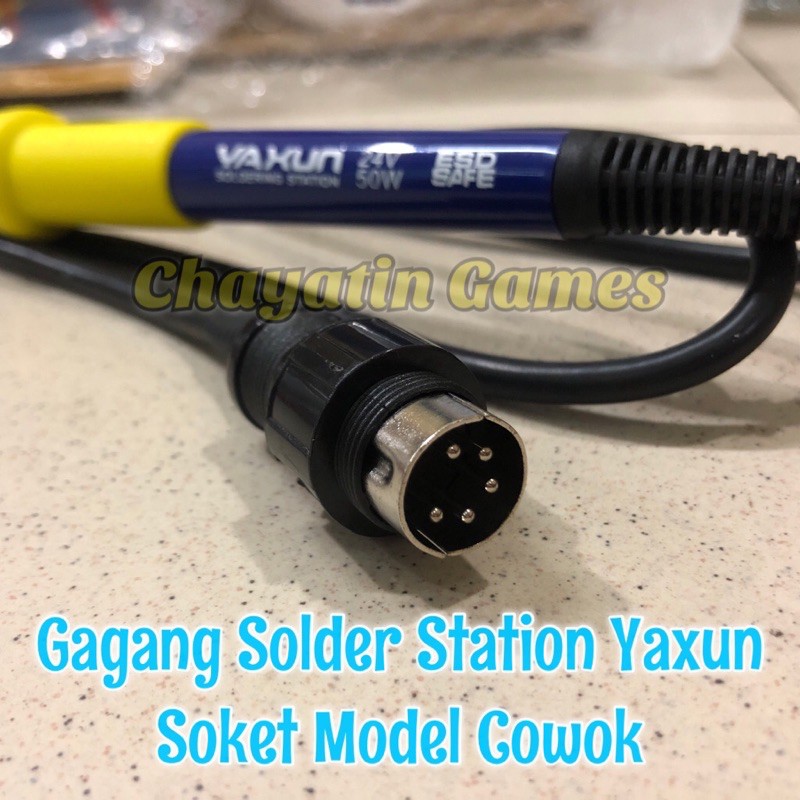 Gagang Solder Station Original Merk Yaxun Model Soket Cowok