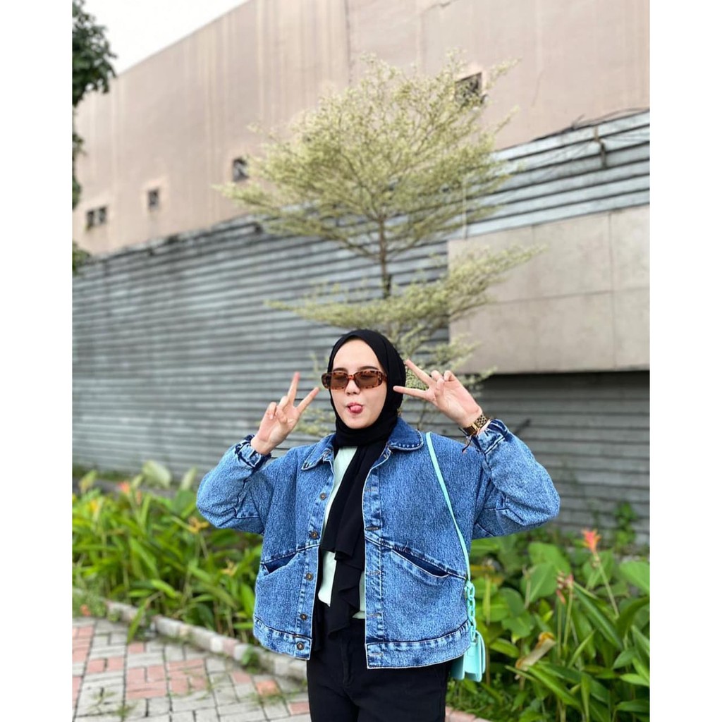 ZILVA JAKET JEANS / jaket jeans wanita kekinian / jaket termurah