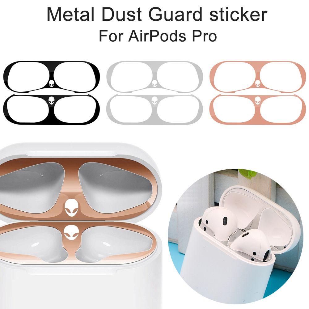 POPULAR Populer Aksesoris Pelindung Debu Bahan Metal Electroplate Protector Serutan Anti Besi Untuk Apple AirPods Pro