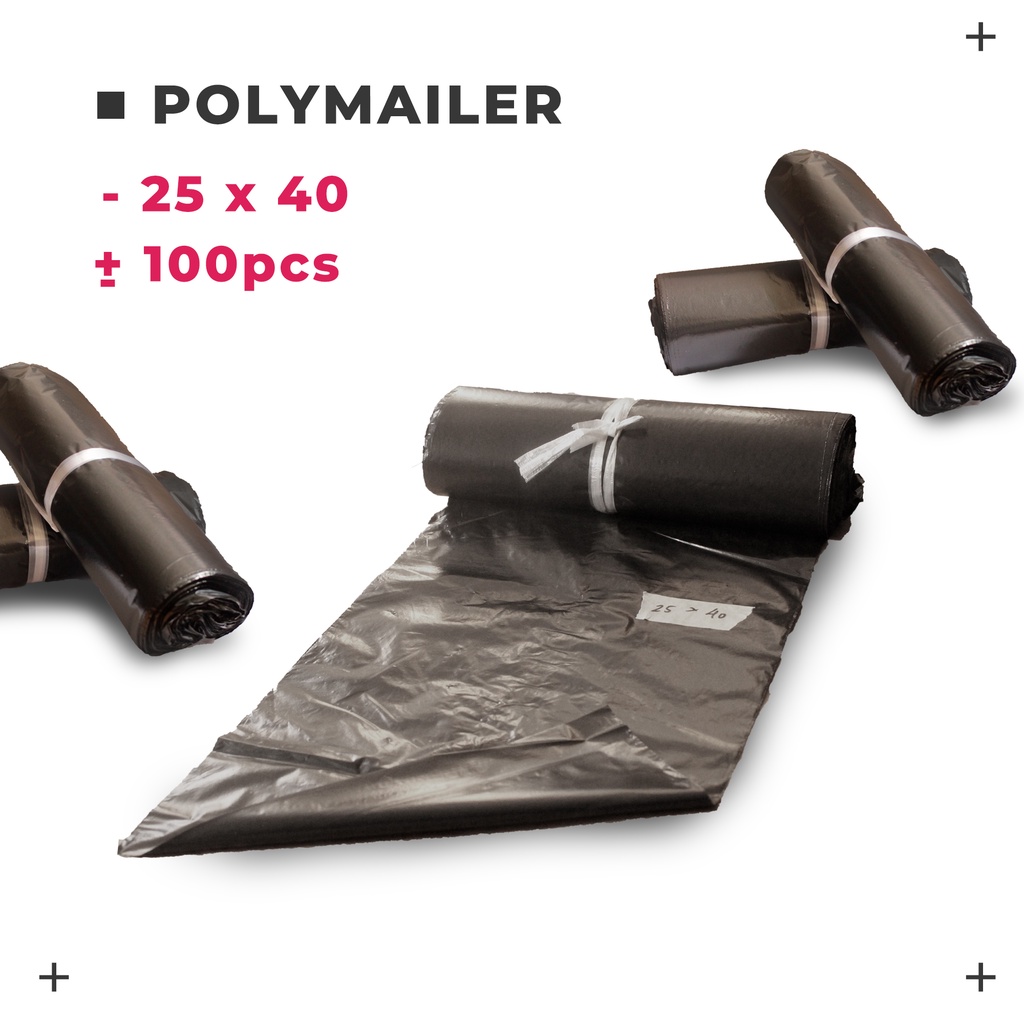 

SLM7 Plastik polymailer 25 x 40 Hitam packaging Kantong Amplop isi 100 pcs