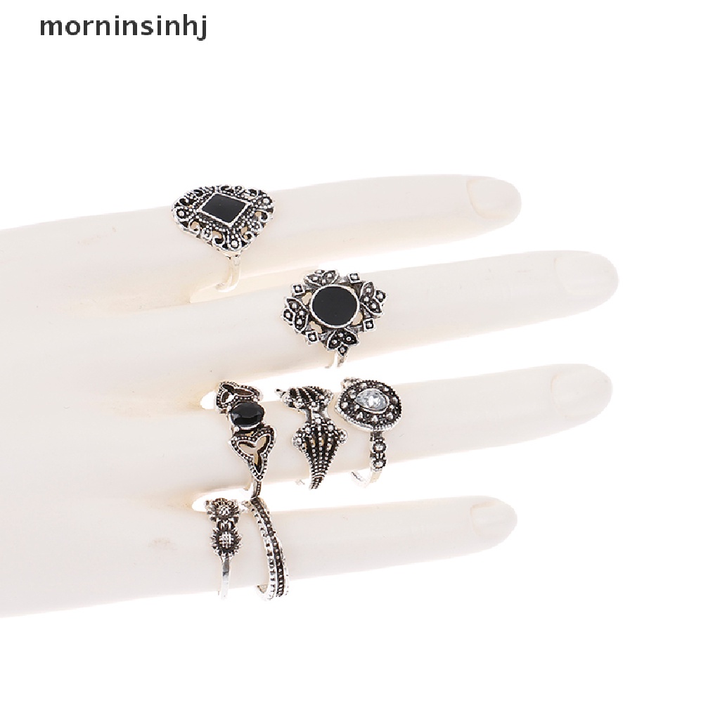 15pcs / set Cincin Knuckle Gaya Vintage Punk Gothic Untuk Wanita