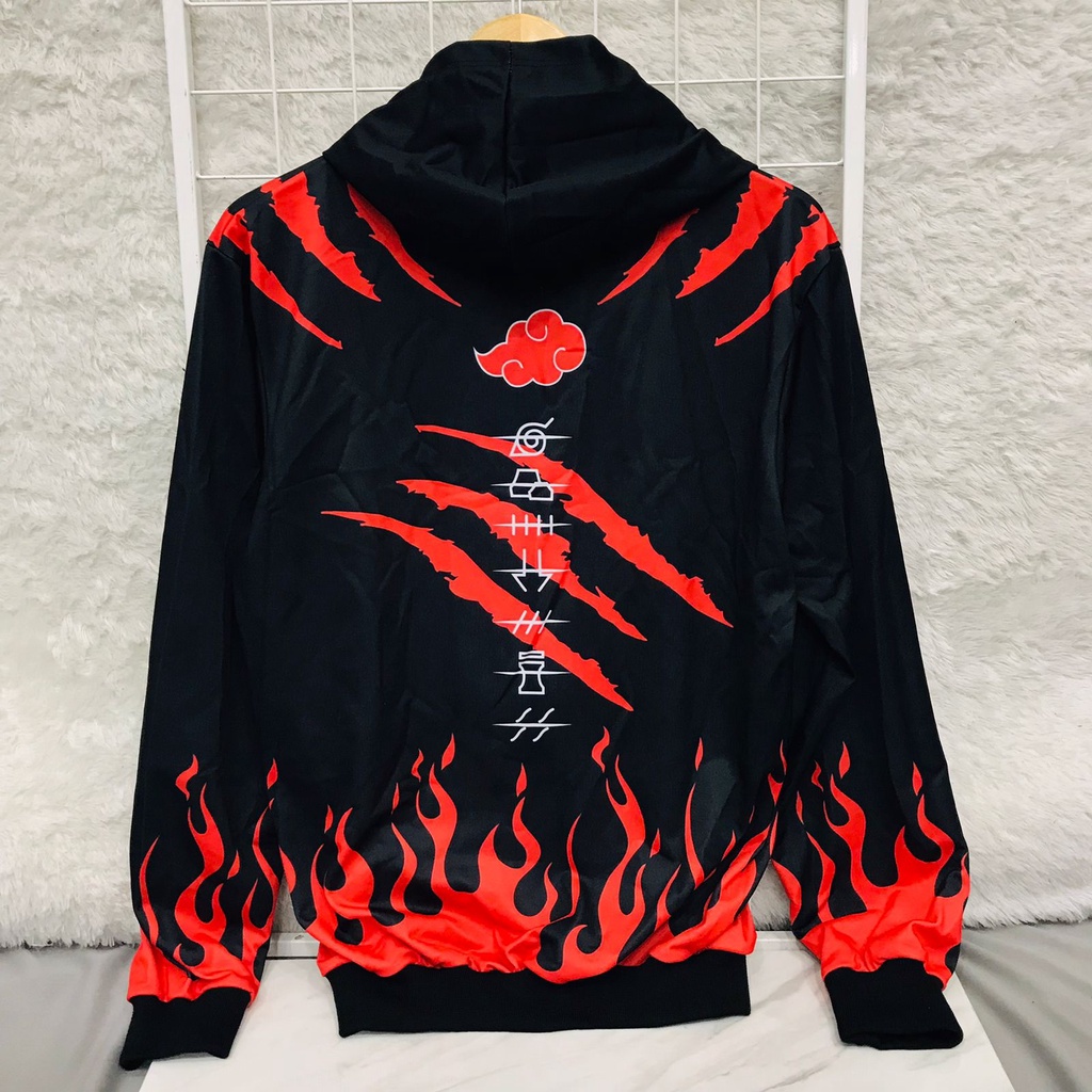 Jaket Akatsuki Fire Anti Village Fullprint Anime Manga Naruto Premium Unisex