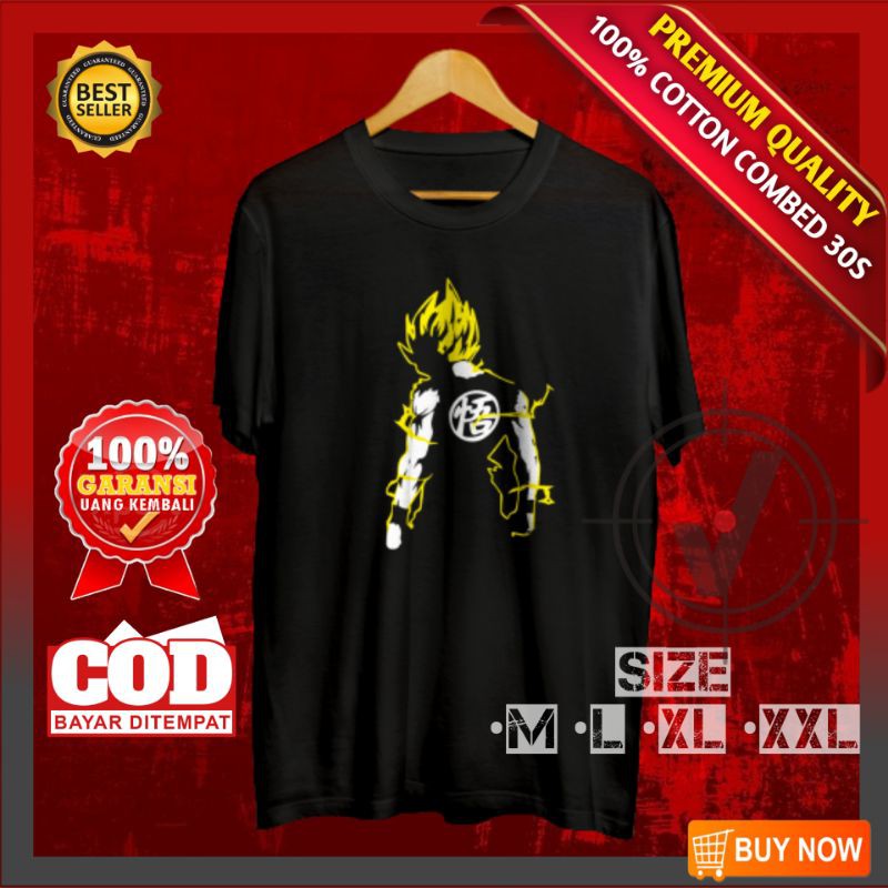 Baju Kaos Anime Distro Pria Dragon Ball Goku Saiyan 2 Kaos Distro Dragon Ball Original - AD410GUS2