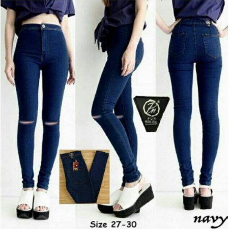 BlessCollection JEANS  HW Celana  JEANS  wanita  Hai wes 