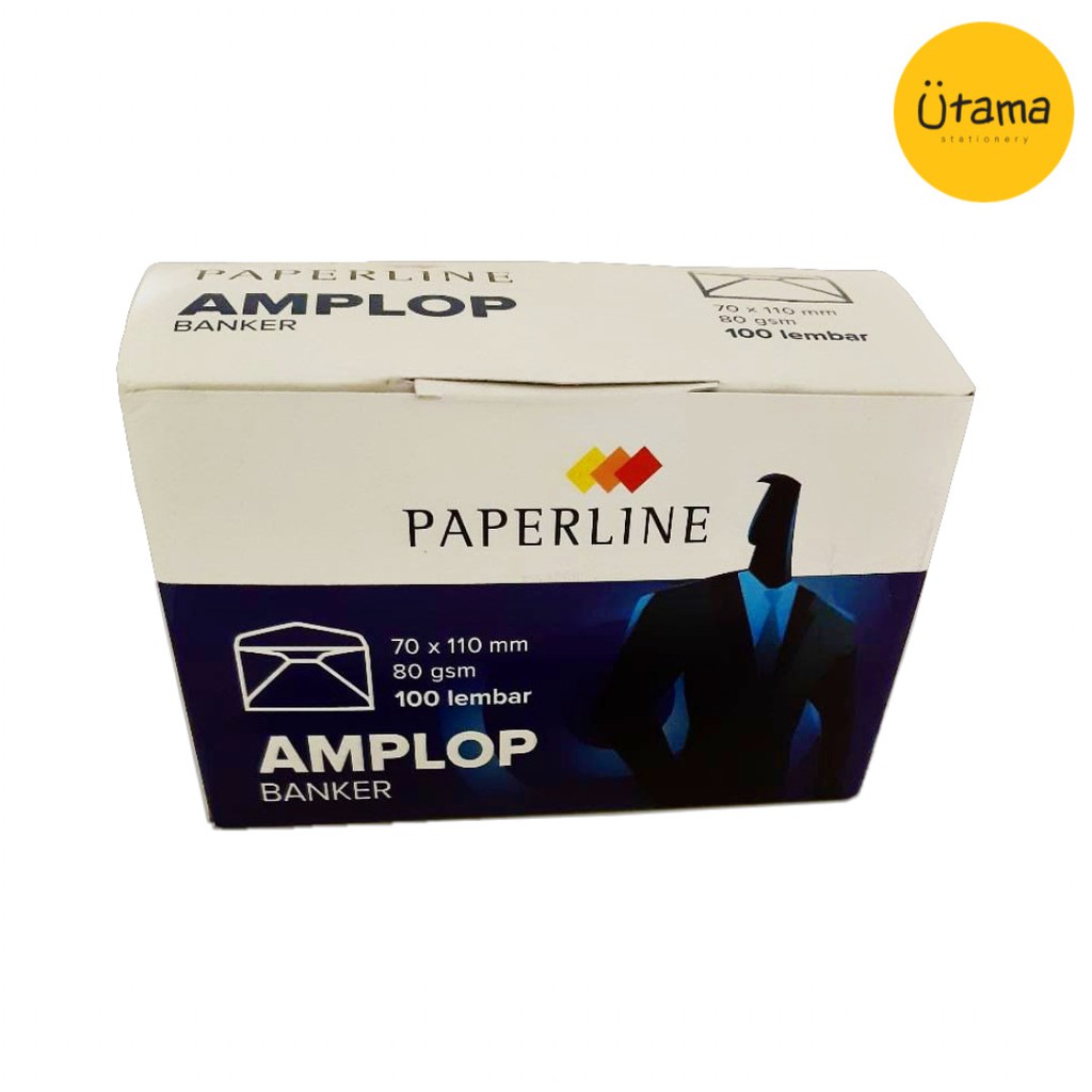 

Amplop Paperline K/N Banker Mini Isi 100 Polos Putih/Envelope/Surat Plain PPL