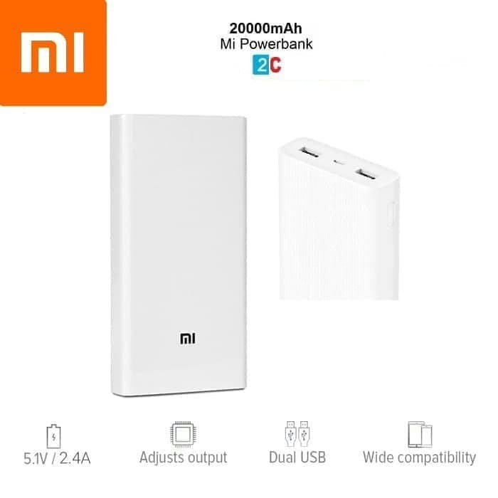 Xiaomi Redmi 20000 mAh Power bank Original Garansi Resmi 1 Tahun - Input Type C & Micro USB Dual Out