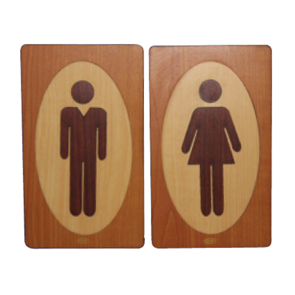 

GM LABEL ACRYLIC WOODEN SIGN TOILET WS 751