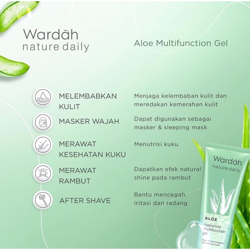 Wardah Nature Daily ALOE Hydramild Multifunction Gel 100ml