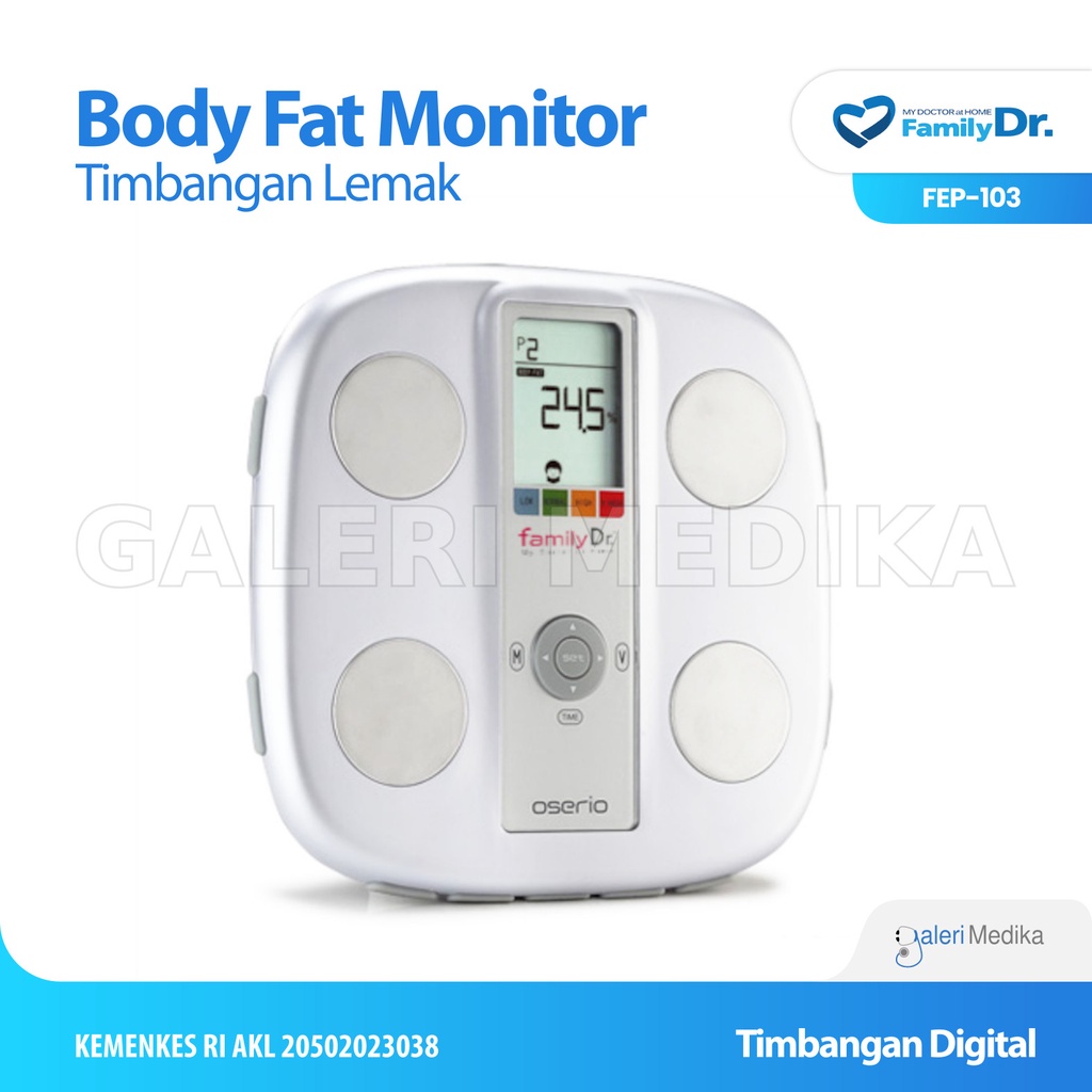 Timbangan Lemak FamilyDr FEP-103 Body Fat Monitor - Timbangan Badan Ukur Komposisi Tubuh / Body Composition Scale