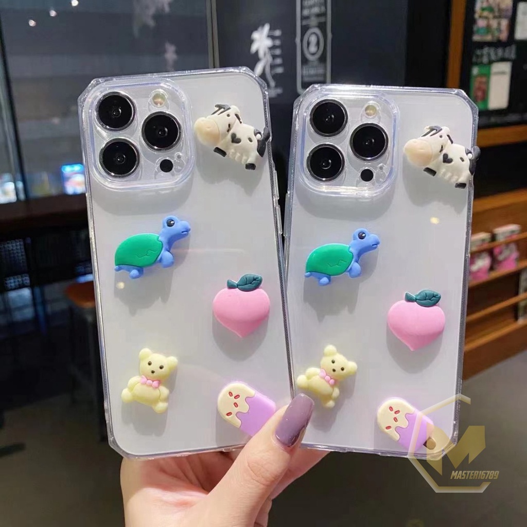 Y022 CLEAR CASE SOFTCASE CLEAR JELLY KARAKTER 3D CUTE VIVO Y12 Y15 Y17 Y20 Y20S Y12S Y21S Y30 Y50 Y30I Y51 Y91 Y93 Y95 Y91C Y1S MA6471