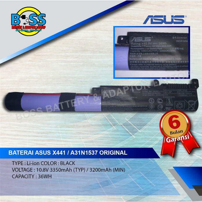 Baterai Original Asus X441 A31N1537