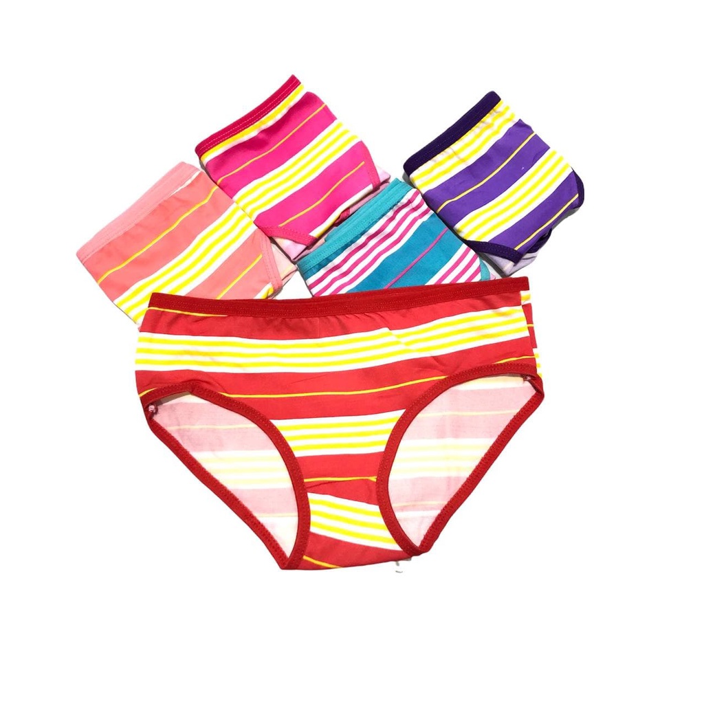 YAGOO - Celana Dalam Wanita Motif Garis Besar Polos Undies Polyster Import CD57