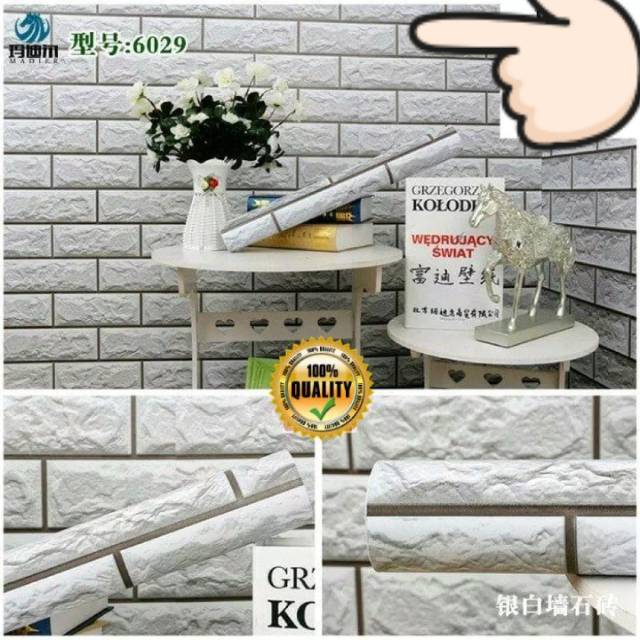 Walpaper motif bata 3d(uk45x10meter)