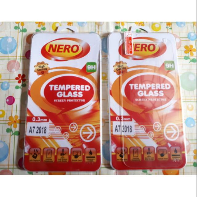 Tempered Glass Nero For Samsung Galaxy A7 2018