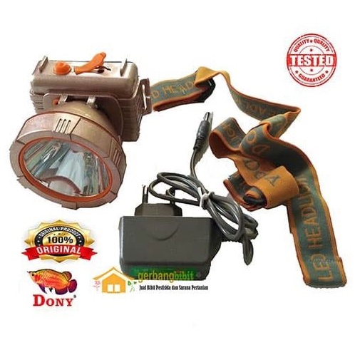 Senter Kepala Berburu DONY  Led 10W KL 158 Headlamp Dony