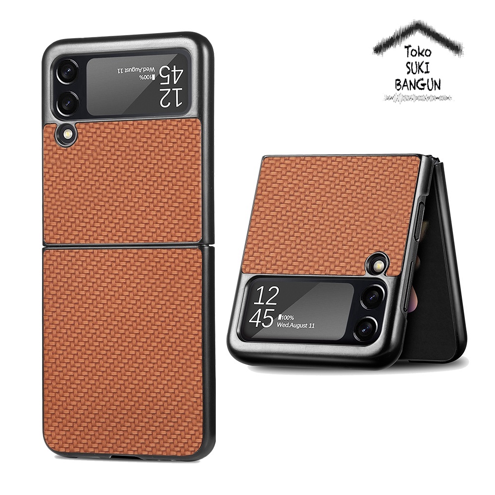 Case Samsung Galaxy Z Flip4 Flip 4 Rugged Carbon Cover Pouch Protector Casing ZFL4-002