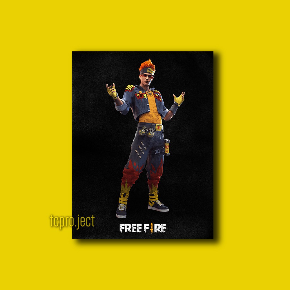 Free Fire Alvaro Game Poster Dekorasi Kayu Hiasan Dinding Kamar Shopee Indonesia