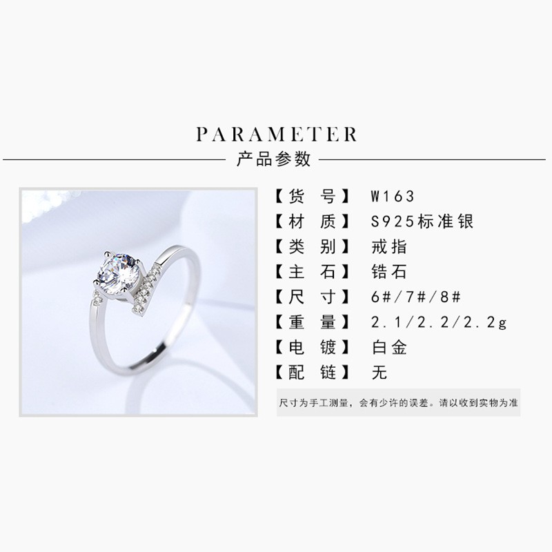 Cincin Perak Wanita Pria Couple Asli S 925 Lapis Rhodium Cocok Kawin Nikah tunangan hadiah RS041