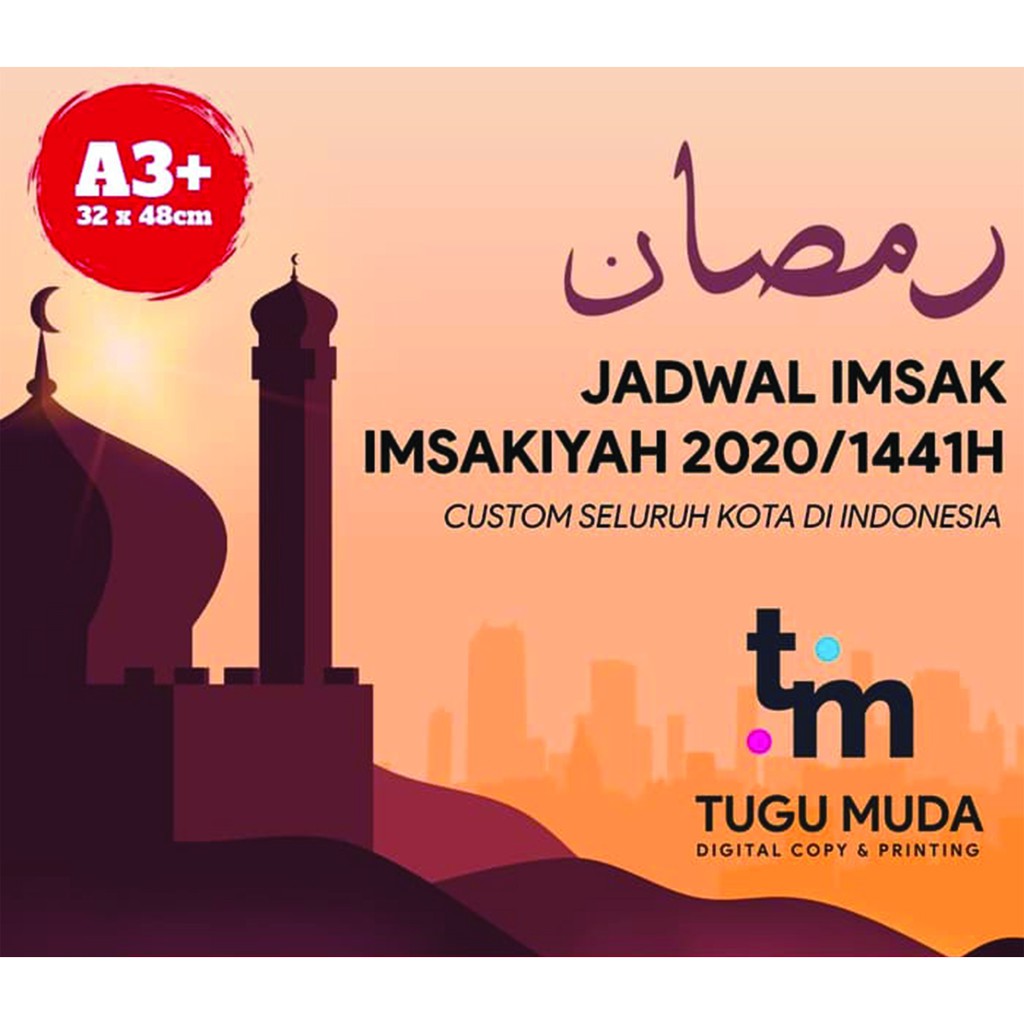 

Cetak Poster Jadwal Imsak|Imsakiyah 2021-Surabaya-Makassar- A3+