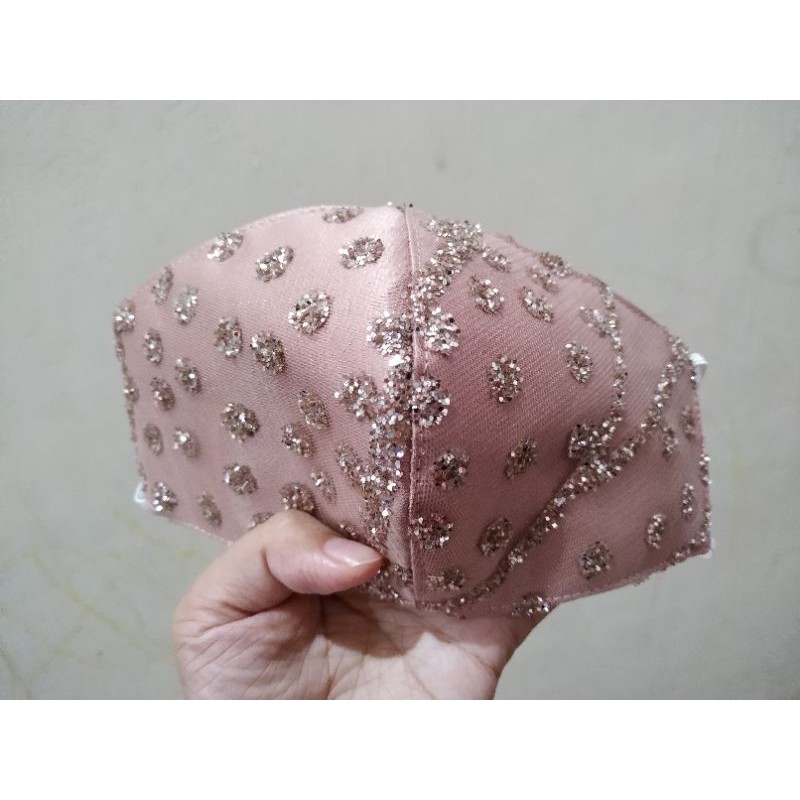 Masker Fashion Mocca Cantik Mewah Earloop dan Headloop (Hijab)