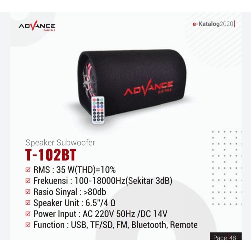 Speaker ADVANCE 6.5 INCHI BLUETOOTH