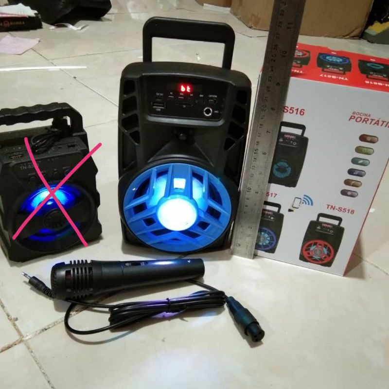 SPEAKER BLUETOOTH KARAOKE FREE MIC TNS518 S617 DAPAT