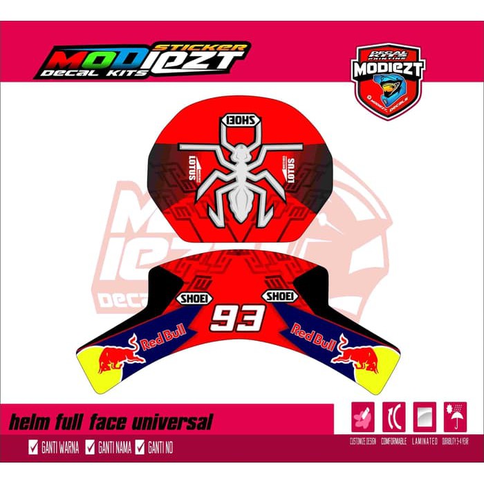 decal helm universal vr46 mm93