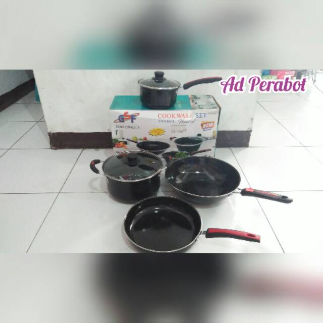 Panci set enamel GSF