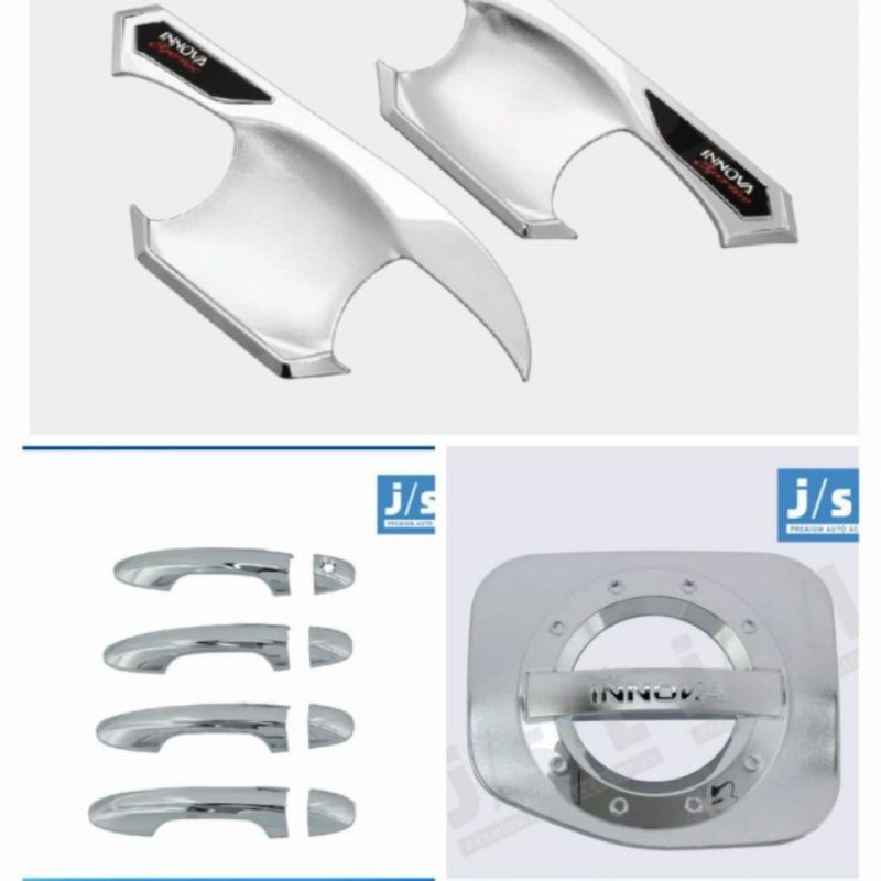 paket outer handle tank cover all new innova 2016 hitam chrome jsl