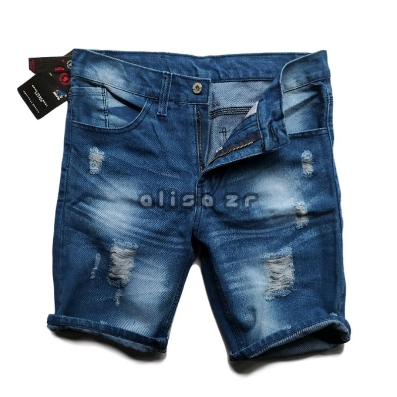 COD Rippedjeans Celana pendek jeans robek/sobek terbaru