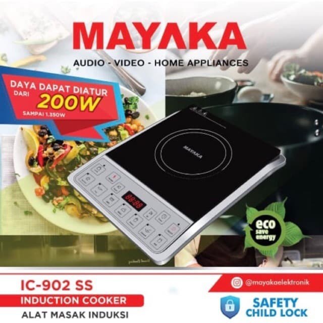 MAYAKA Kompor Induksi MAYAKA IC-902SS Induction Cooker Kompor Listrik original