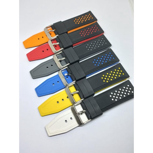 Tali Karet Jam Tangan Strap Silicon Rubber 24mm Quick Realease Strap Tali Jam Tangan Universal / uniseks bisa untuk semua jenis jam berkualitas tinggi