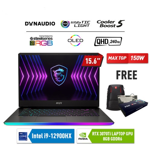 MSI RAIDER GE67HX 12UGS 062ID i9-12900HX 32GB 1TB RTX3070Ti OLED QHD 240Hz W11