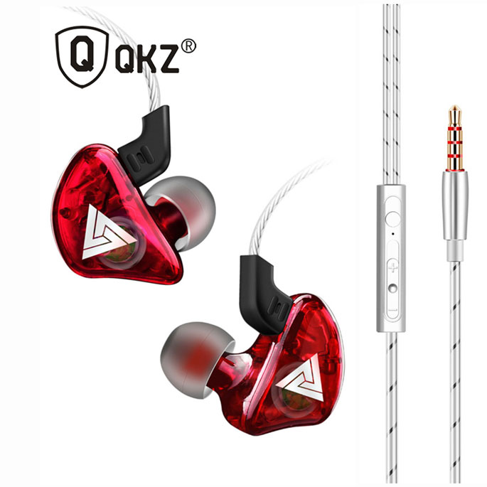 QKZ Earphone HiFi Dengan Mic - QKZ-CK5 - MERAH