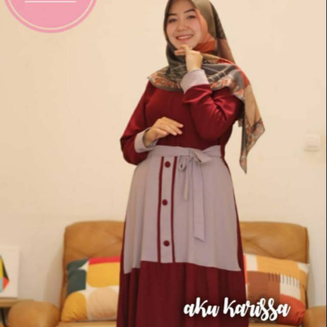 Gamis Zanifah Dress Only Ori AkuKarissa Hijab Fashion