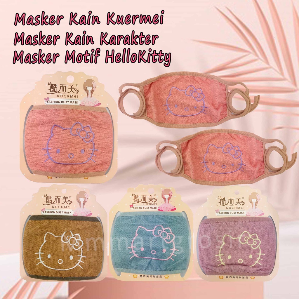 Masker Kain Kuermei / Masker Kain Karakter / Masker Motif HelloKitty