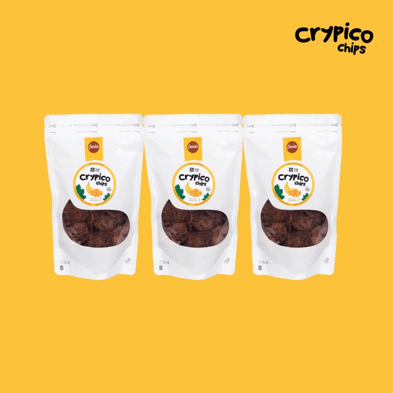 

Keripik Pisang Varian Chocolate - Crypico Chips [3pcs] 175gr.