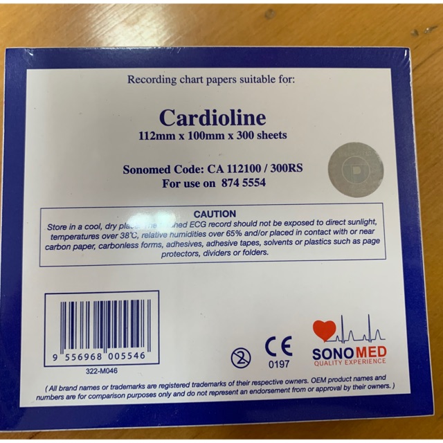 Jual Kertas Ekg Cardioline 874 5554 / 112mm X 100mm X 300 Lembar ...